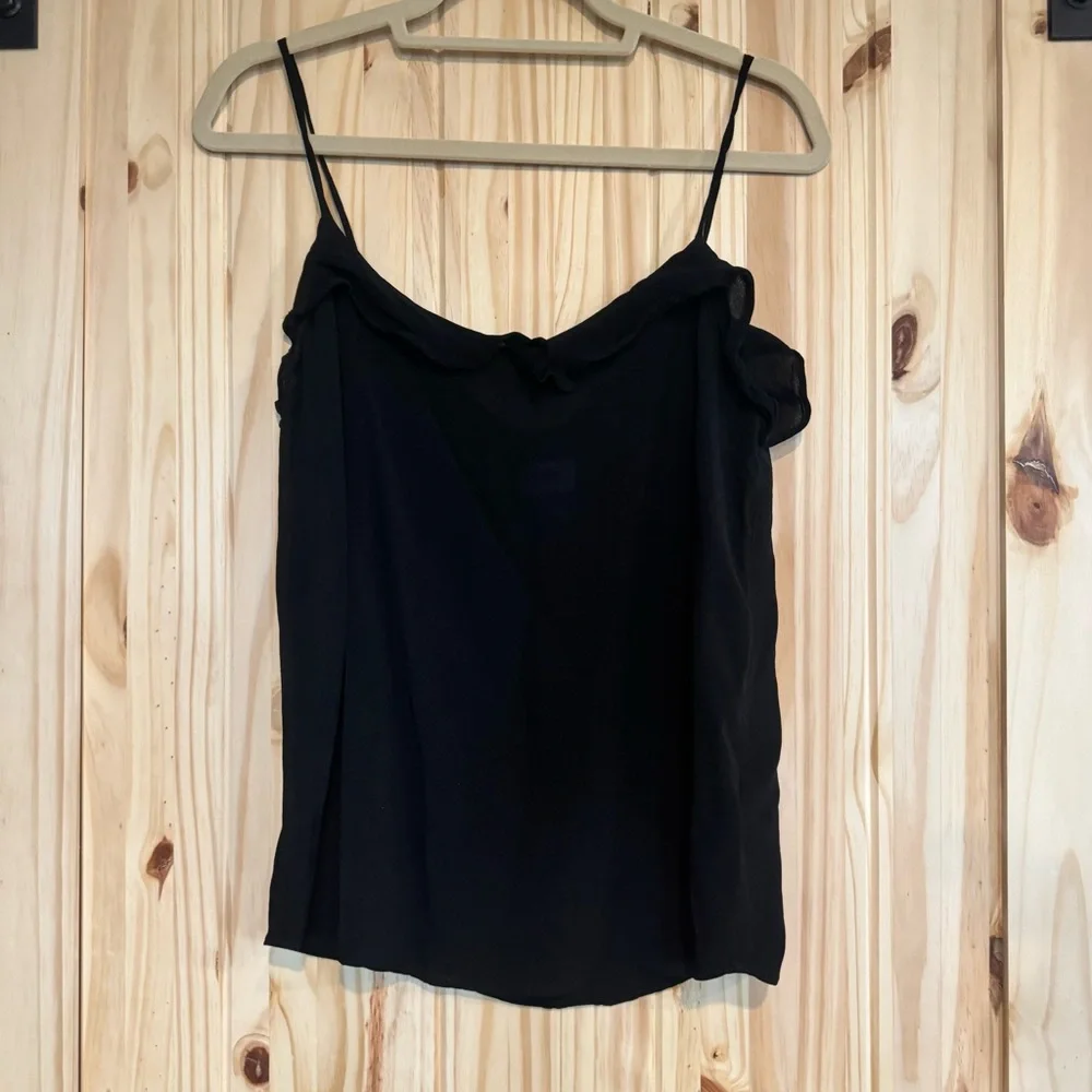 Black Ruffle Cami Top size Medium - Picture 6 of 9